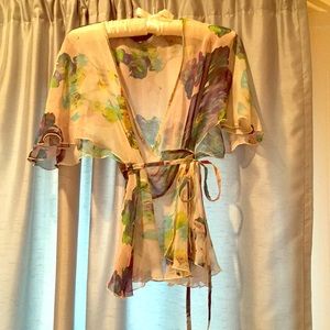 Sheer overlay blouse